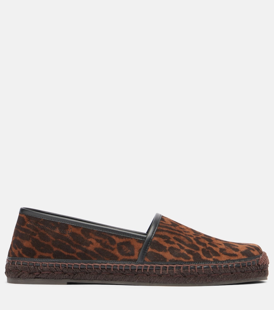 Tom Ford Leopard-print suede espadrilles