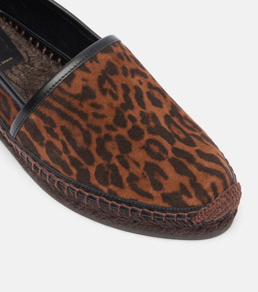Tom Ford Leopard-print suede espadrilles