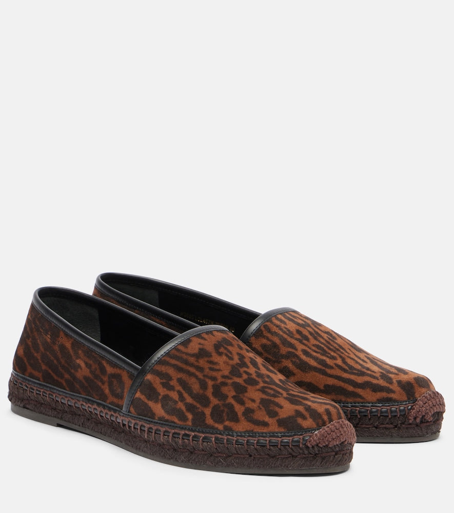 Tom Ford Leopard-print suede espadrilles