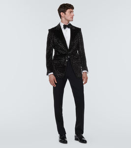 Tom Ford Leopard-print velvet blazer