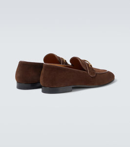 Tom Ford Liam chain-detail suede loafers