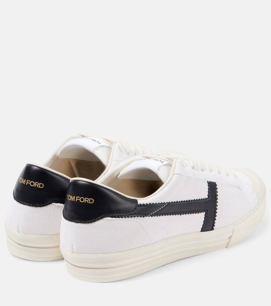 Tom Ford Logo leather sneakers