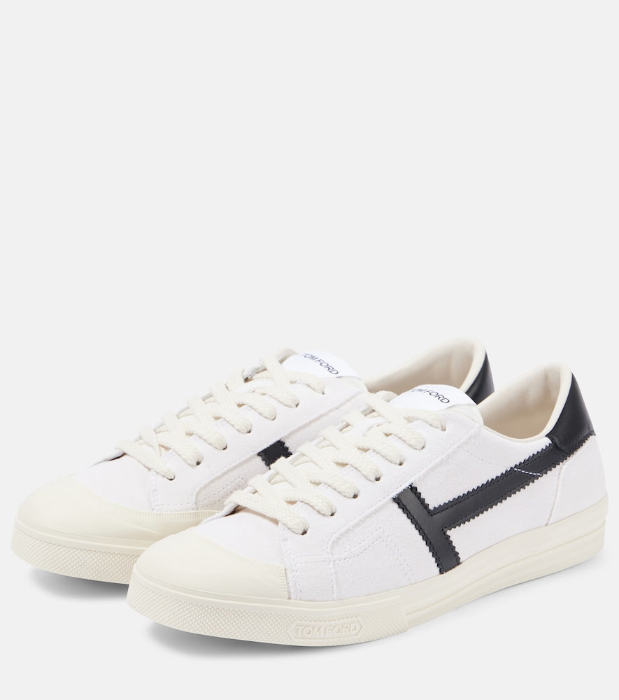 Tom Ford Logo leather sneakers