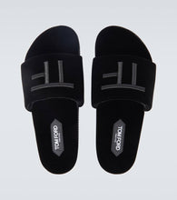 Tom Ford Logo velvet slides