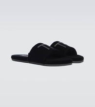 Tom Ford Logo velvet slides