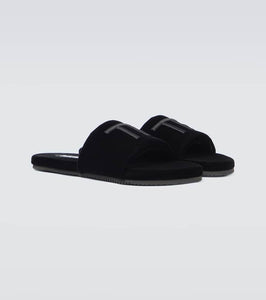 Tom Ford Logo velvet slides