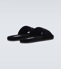 Tom Ford Logo velvet slides