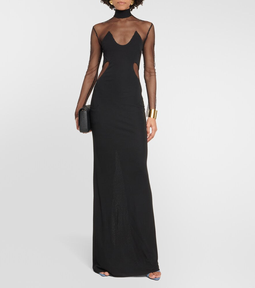 Tom Ford Long-sleeved cutout gown