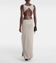 Tom Ford Metallic knit maxi dress