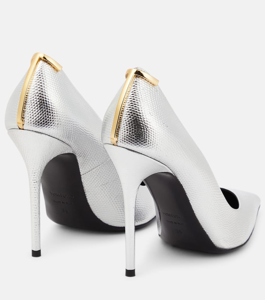 Tom Ford Metallic leather pumps