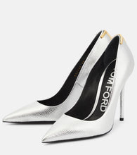Tom Ford Metallic leather pumps