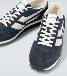 Tom Ford Mick suede-trimmed sneakers