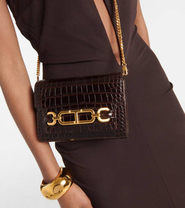 Tom Ford Mini croc-effect leather shoulder bag