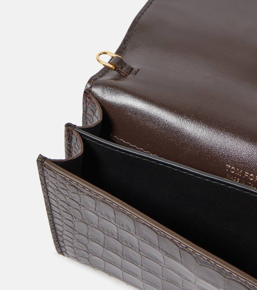Tom Ford Mini croc-effect leather shoulder bag