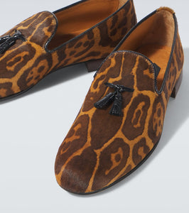 Tom Ford Nicolas leopard-print calf hair loafers