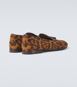 Tom Ford Nicolas leopard-print calf hair loafers