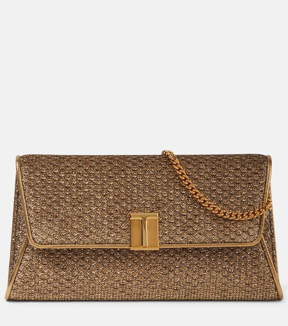 Tom Ford Noble metallic clutch. Shop Tom Ford Clutches for women now.