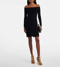 Tom Ford Off-shoulder cashmere and silk minidress