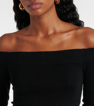 Tom Ford Off-shoulder cashmere and silk minidress