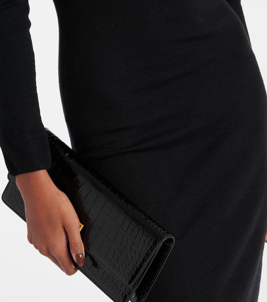 Tom Ford Off-shoulder cashmere and silk minidress