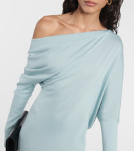 Tom Ford Off-shoulder cashmere-blend midi dress