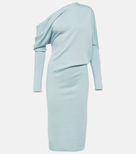 Tom Ford Off-shoulder cashmere-blend midi dress. Tom Ford 露肩羊绒混纺中长连衣裙