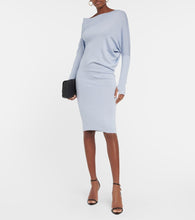 Tom Ford One-shoulder cashmere and silk midi dress