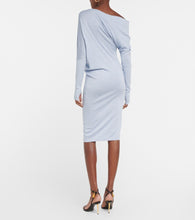 Tom Ford One-shoulder cashmere and silk midi dress