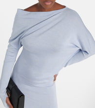 Tom Ford One-shoulder cashmere and silk midi dress