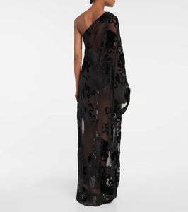 Tom Ford One-shoulder floral kaftan
