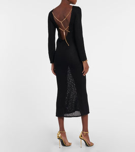 Tom Ford Open-back embellished maxi dress