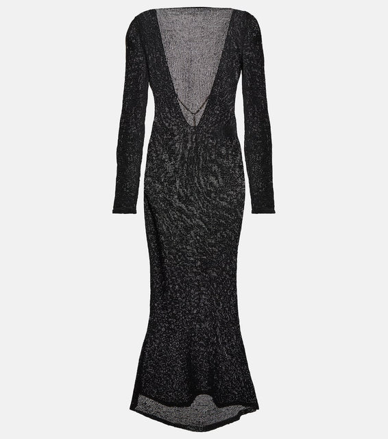 Tom Ford Open-back embellished maxi dress