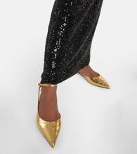 Tom Ford Padlock croc-effect ballet flats