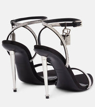 Tom Ford Padlock embellished satin sandals