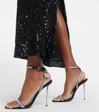 Tom Ford Padlock embellished satin sandals