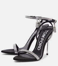 Tom Ford Padlock embellished satin sandals