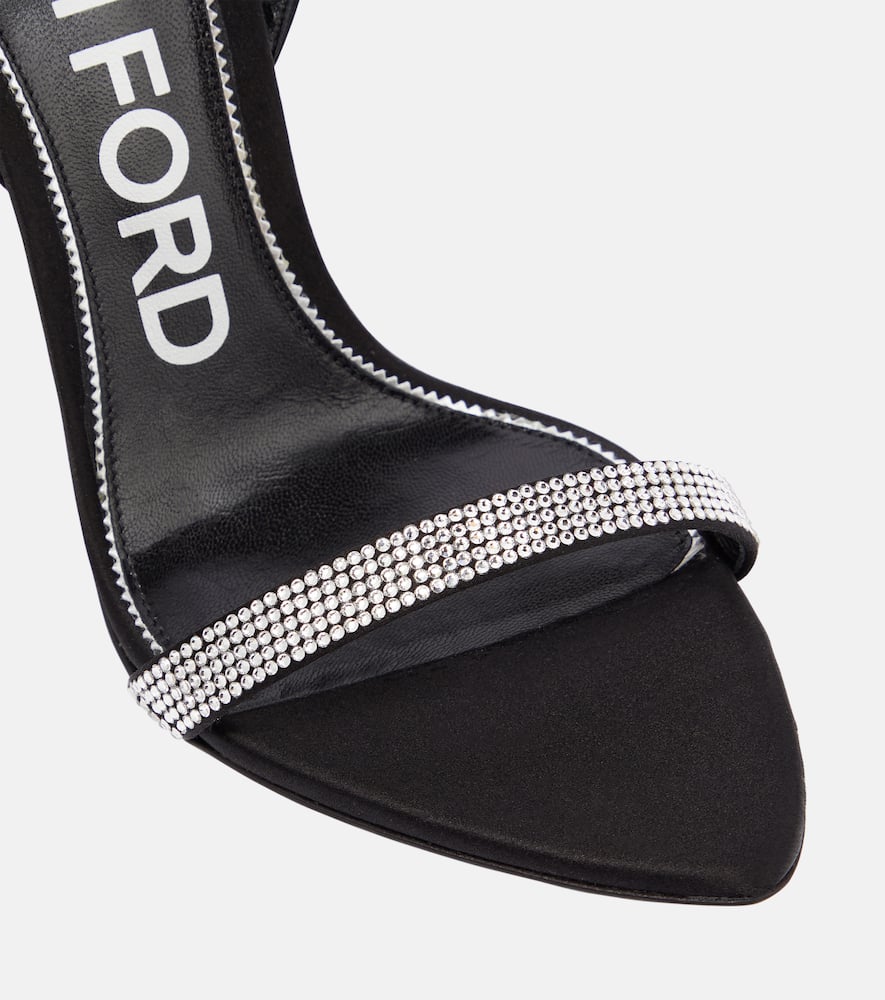 Tom Ford Padlock embellished satin sandals