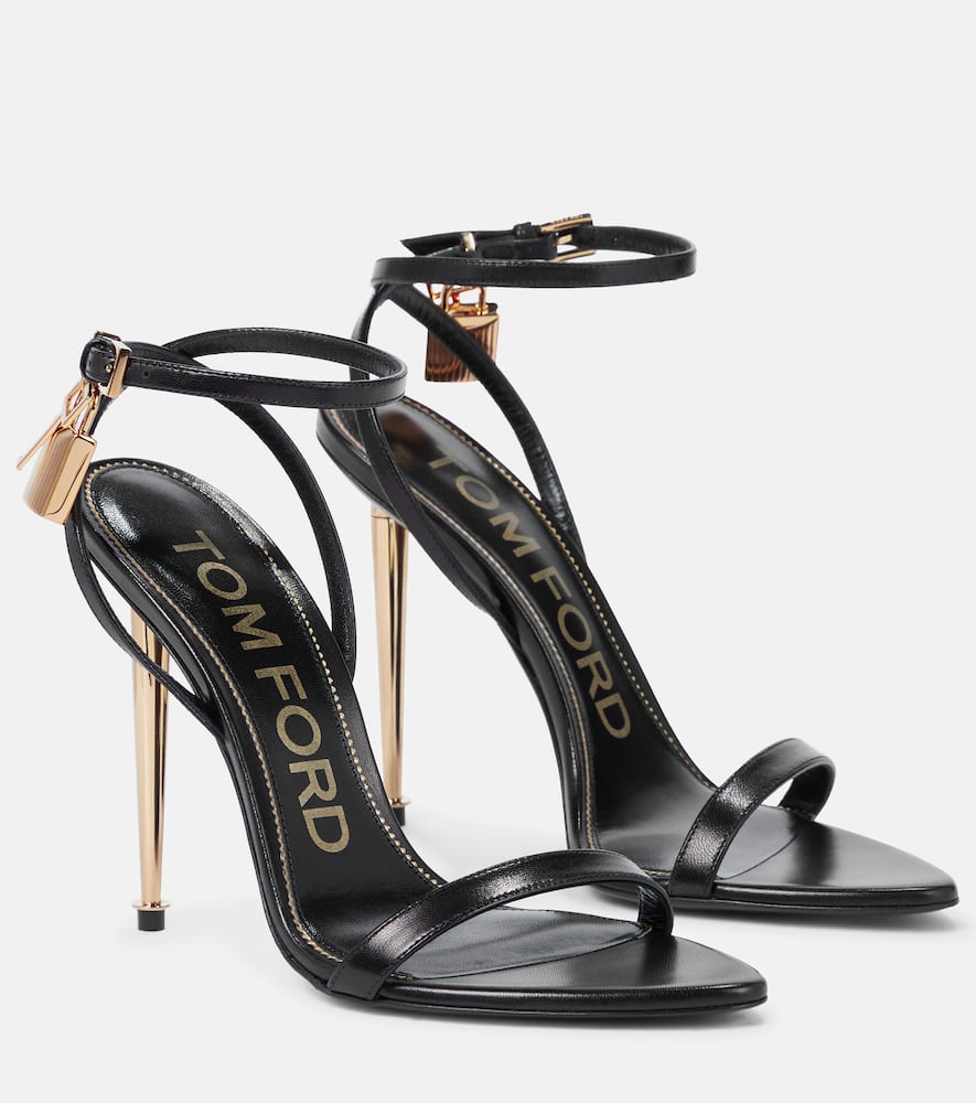 Tom Ford Padlock leather sandals - Tom Ford Padlock 皮革凉鞋
