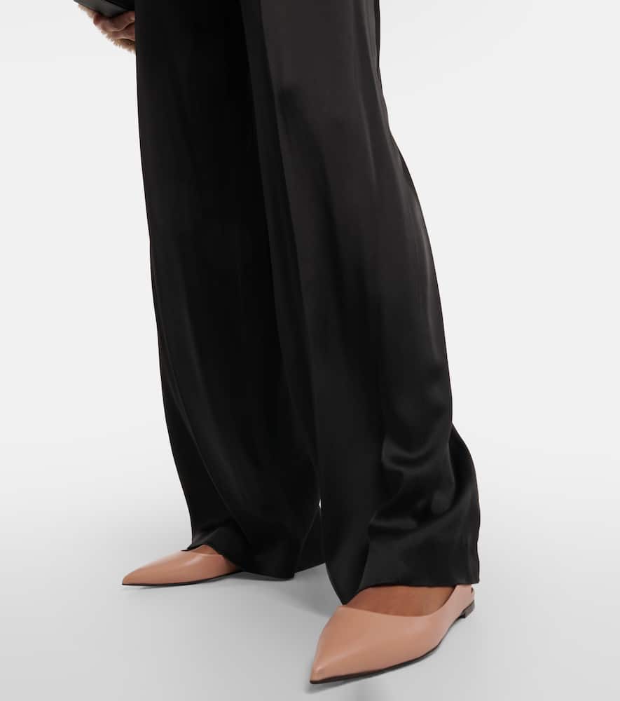Tom Ford Padlock leather slingback flats