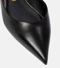 Tom Ford Padlock leather slingback flats