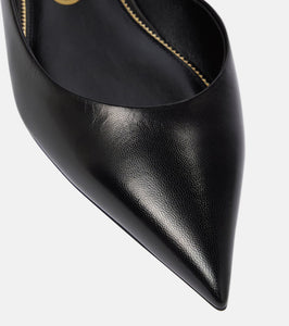 Tom Ford Padlock leather slingback flats