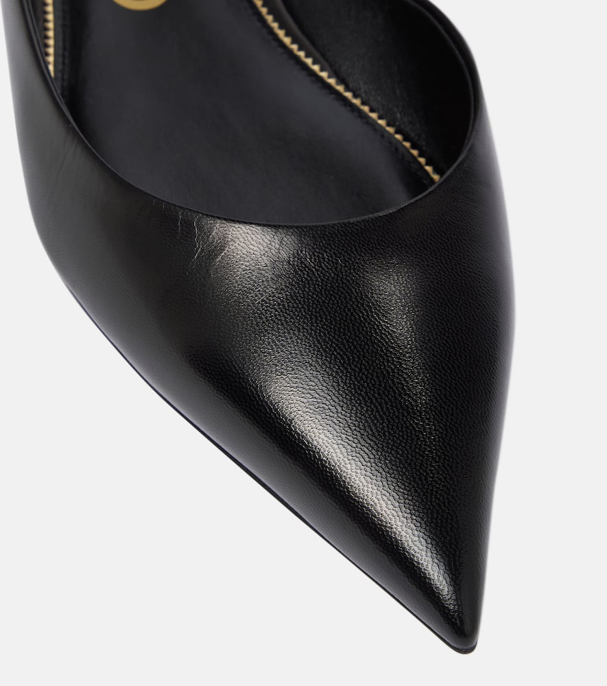 Tom Ford Padlock leather slingback flats