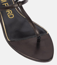 Tom Ford Padlock leather thong sandals