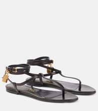 Tom Ford Padlock leather thong sandals - Tom Ford Padlock 皮革人字拖
