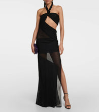 Tom Ford Paneled semi-sheer cutout gown