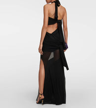 Tom Ford Paneled semi-sheer cutout gown