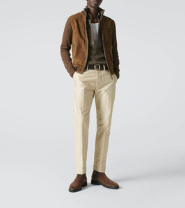 Tom Ford Paneled suede and wool jacket