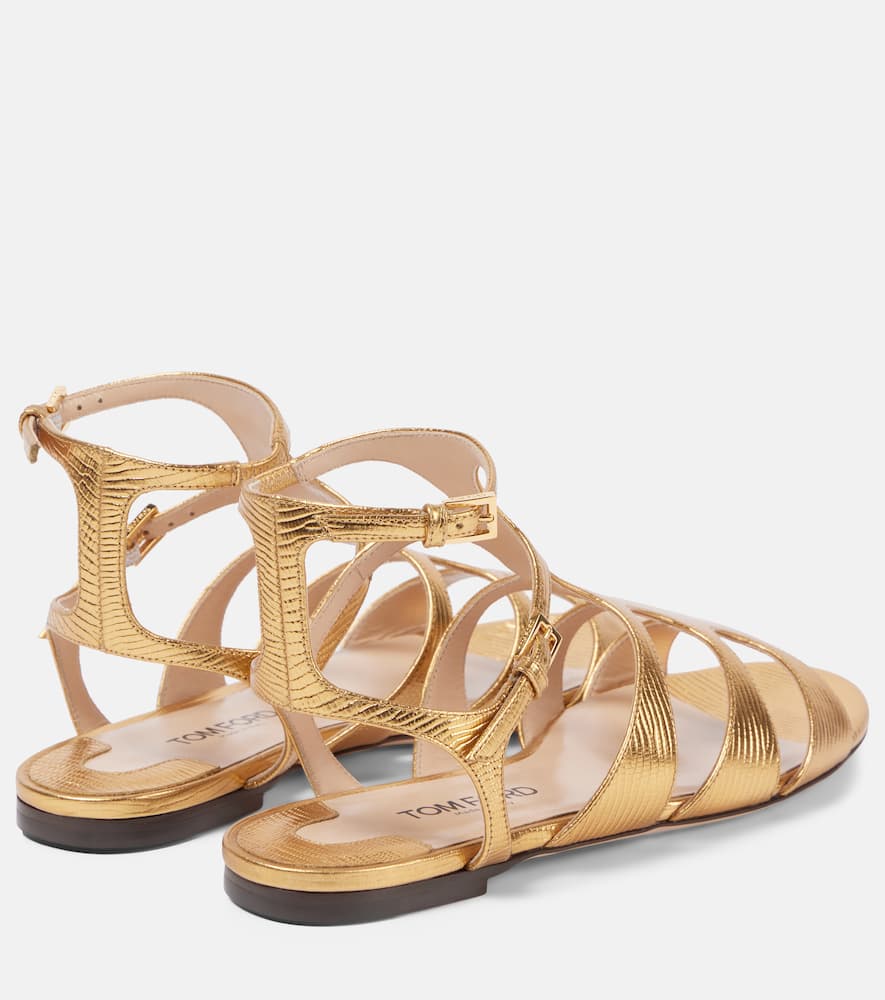 Tom Ford Paradis metallic leather sandals