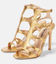 Tom Ford Paradis snake-effect leather sandals