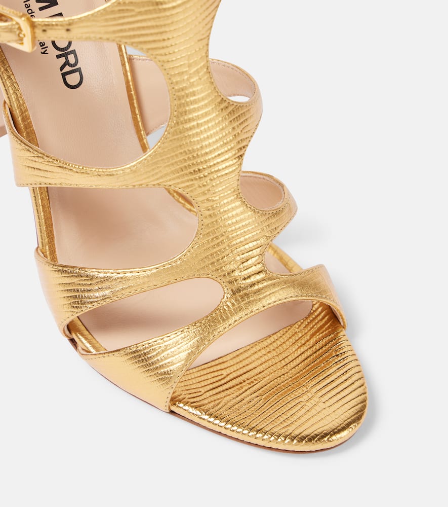 Tom Ford Paradis snake-effect leather sandals